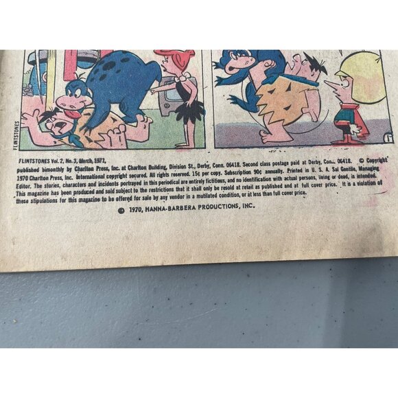 Charlton Comics The Flintstones And Pebbles #3 1971 Hanna Barbera Bagged Boarded - Picture 3 of 6